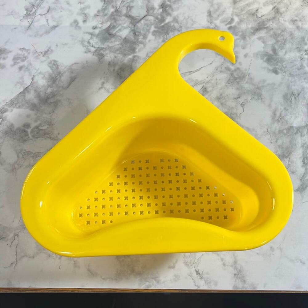 Yellow Unbranded Over Sink Strainer Basket Kitchen Food Catcher NWOT
